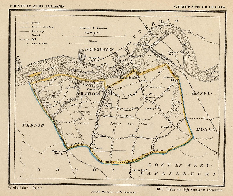 afbeelding van Kuyperkaart Gemeente Charlois van Kuyper (Kuijper)