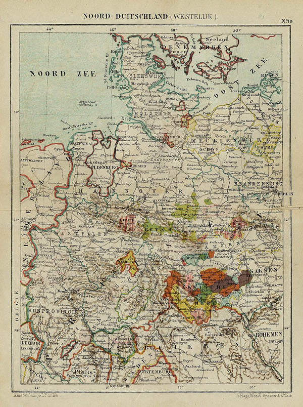 afbeelding van kaart Noord Duitschland (Westelijk) van Kuyper (Kuijper)