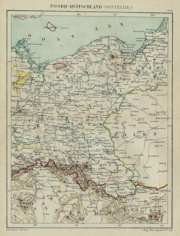 afbeelding van kaart Noord Duitschland (Oostelijk) van Kuyper (Kuijper)