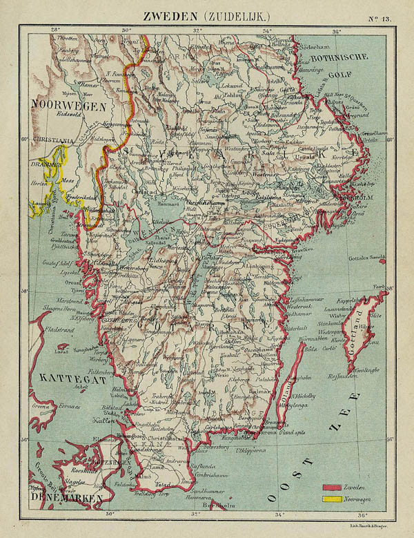afbeelding van kaart Zweden (Zuidelijk) van Kuyper (Kuijper)