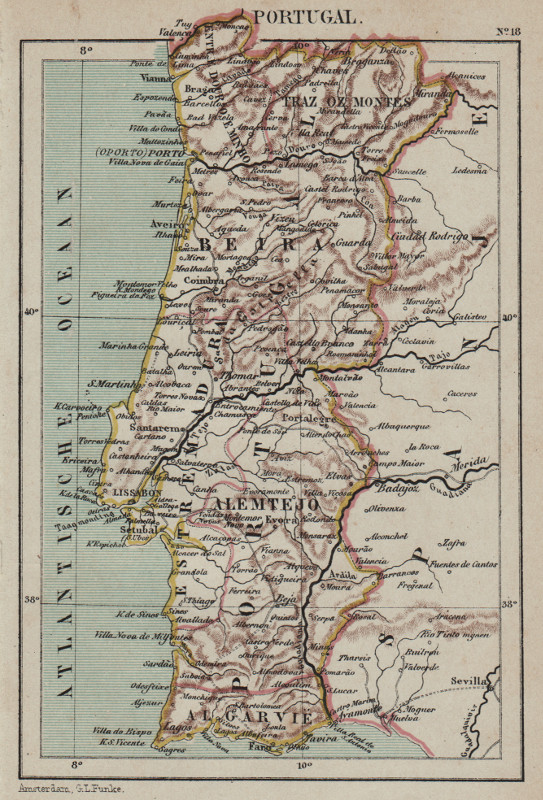 afbeelding van kaart Portugal van Kuyper (Kuijper)