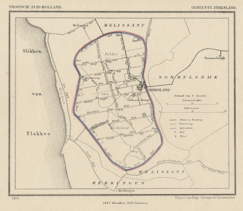 afbeelding van Kuyperkaart Gemeente Dirksland van Kuyper (Kuijper)