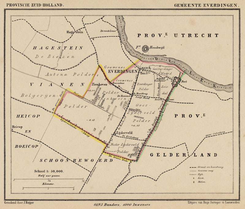 afbeelding van Kuyperkaart Gemeente Everdingen van Kuyper (Kuijper)