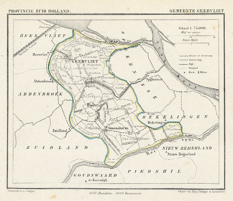 afbeelding van Kuyperkaart Gemeente Geervliet van Kuyper (Kuijper)