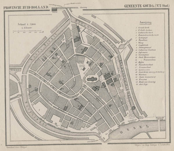 afbeelding van Kuyperkaart Gemeente Gouda-stad van Kuyper (Kuijper)