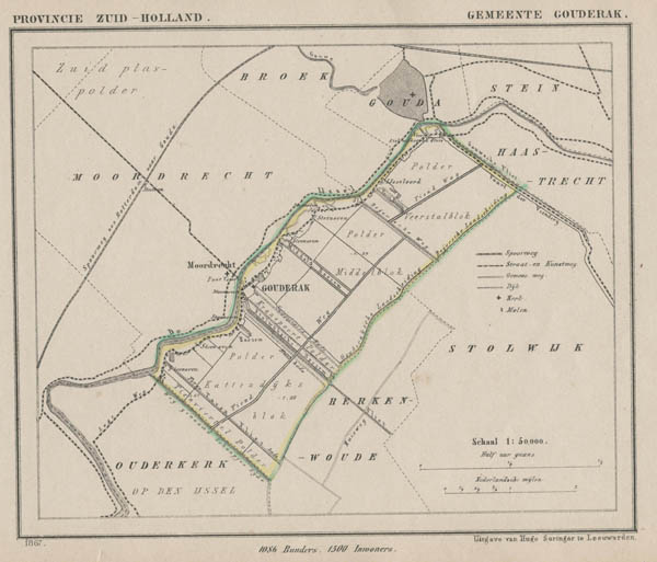 afbeelding van Kuyperkaart Gemeente Gouderak van Kuyper (Kuijper)