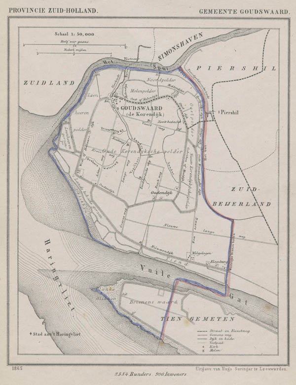 afbeelding van Kuyperkaart Gemeente Goudswaard van Kuyper (Kuijper)