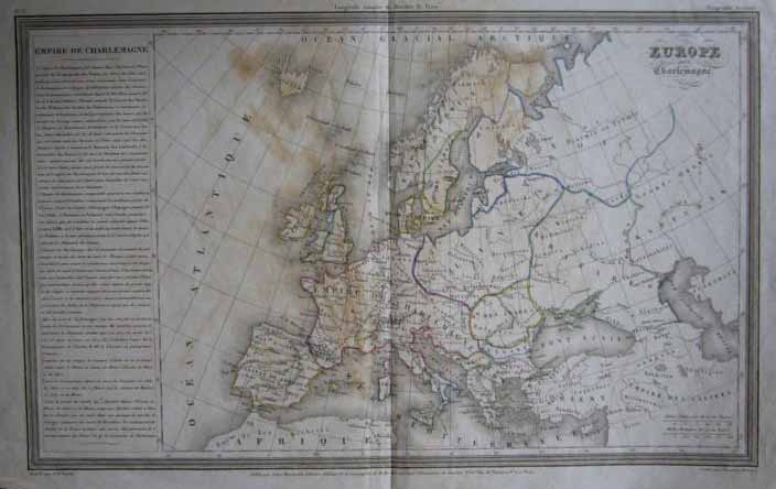 afbeelding van kaart Europe sous charlemagne van Giraldon Bovinet