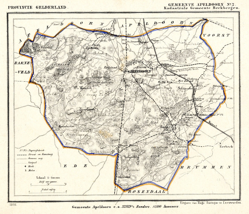 afbeelding van Kuyperkaart Apeldoorn (Kad gem Beekbergen) van Kuyper (Kuijper)