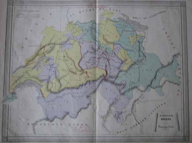 afbeelding van kaart Suisse van Poussielgue Frêres