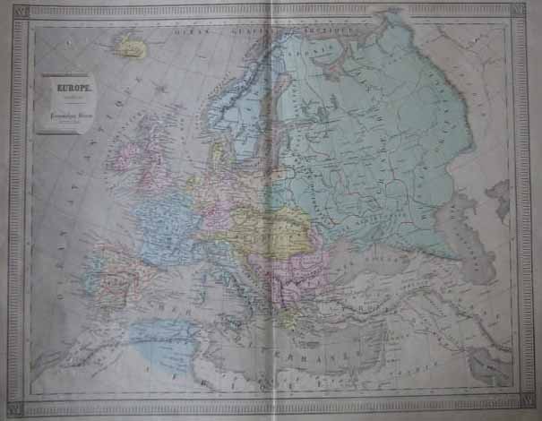afbeelding van kaart Europe van Poussielgue Frêres
