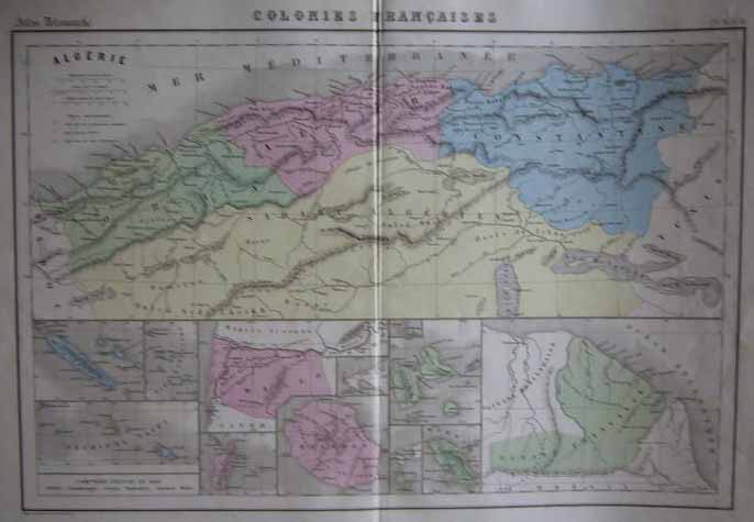 afbeelding van kaart Colonies Francaises van Delamarche