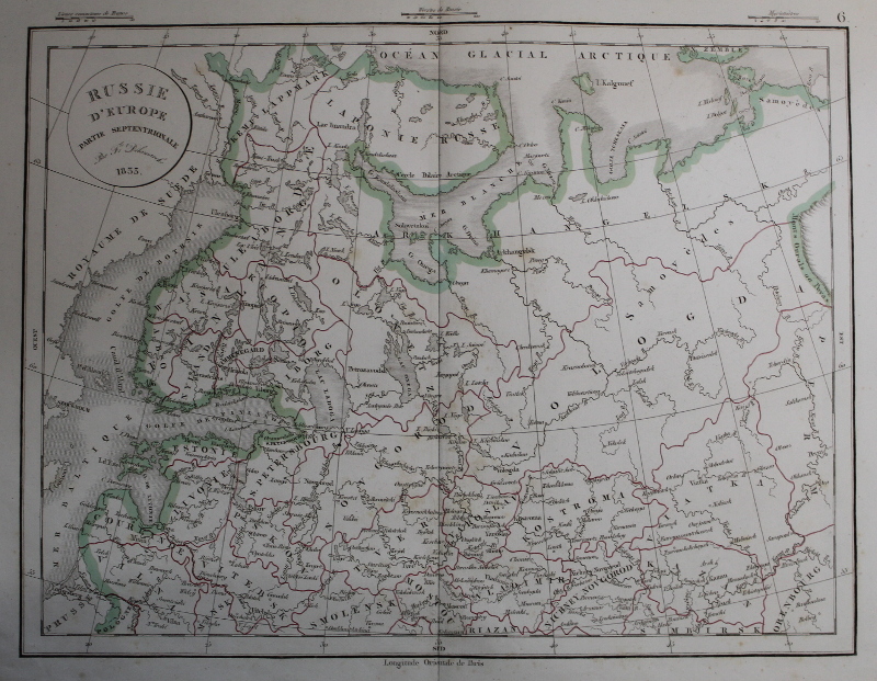 afbeelding van kaart Rusie d´Europe Partie Septentrionale van Félix Delamarche