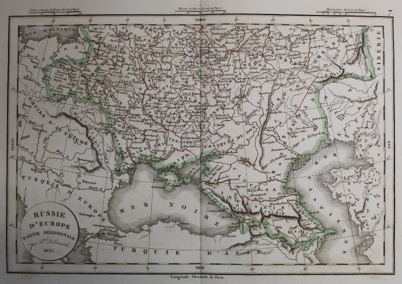 afbeelding van kaart Russie d´Europe Partie méridionale van Félix Delamarche