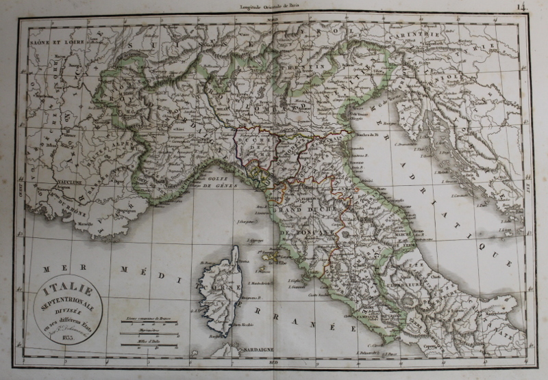 afbeelding van kaart Italie Septentrionale, Divisee en ses diferens Etats van Félix Delamarche