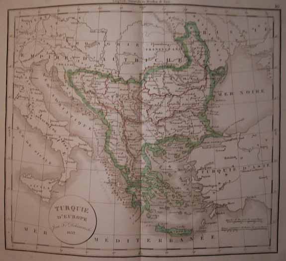 afbeelding van kaart Turquie d´Europe van Félix Delamarche