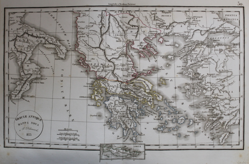 afbeelding van kaart Graeciae Antiquae, Mappa Nova  van Félix Delamarche