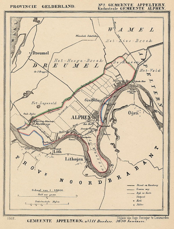 afbeelding van Kuyperkaart Appeltern (kad gem Alphen) van Jacob Kuyper (Kuijper)