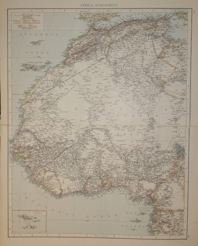 afbeelding van kaart Northwest Africa van Unknown