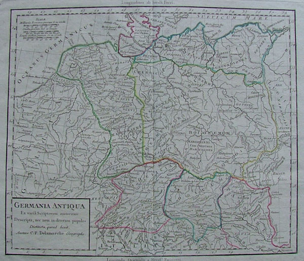 afbeelding van kaart Germania Antiqua van F Delamarche