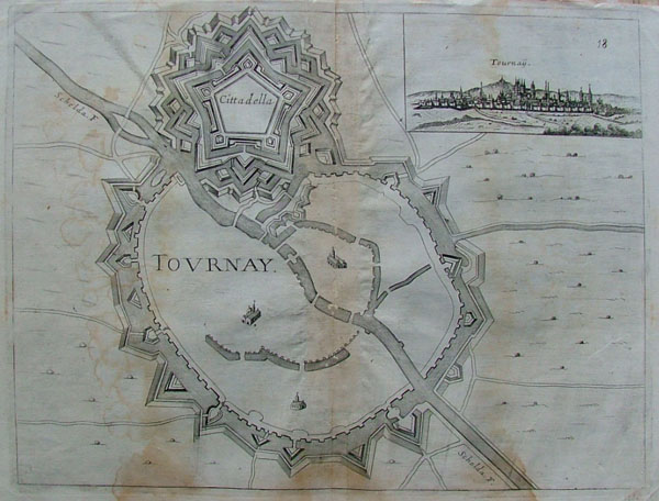 afbeelding van plattegrond Tournay van Priorato, Galeazzo Gualdo (Tournay, Doornik)