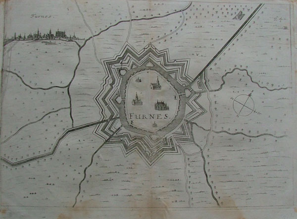 afbeelding van plattegrond Furnes van Priorato, Galeazzo Gualdo (Veurne, Furnes)