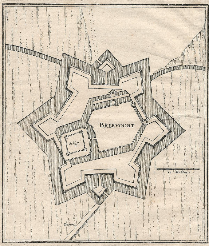 afbeelding van plattegrond Breevoort van Merian (Bredevoort)