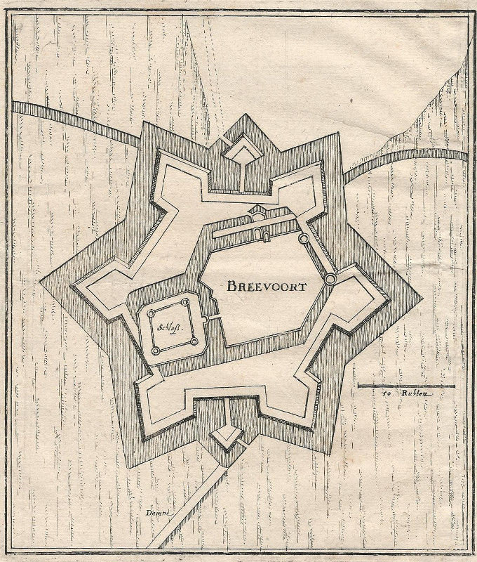 afbeelding van plattegrond Breevoort van Merian (Bredevoort)