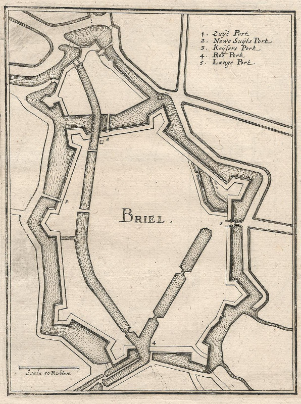 afbeelding van plattegrond Briel van Merian (Brielle)