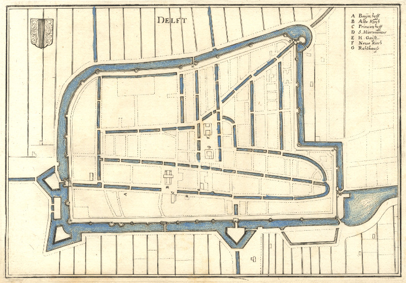 afbeelding van plattegrond Delft van Merian (Delft)