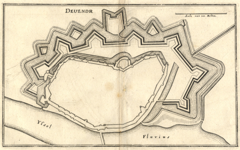 afbeelding van plattegrond Devendr van Merian (Deventer)