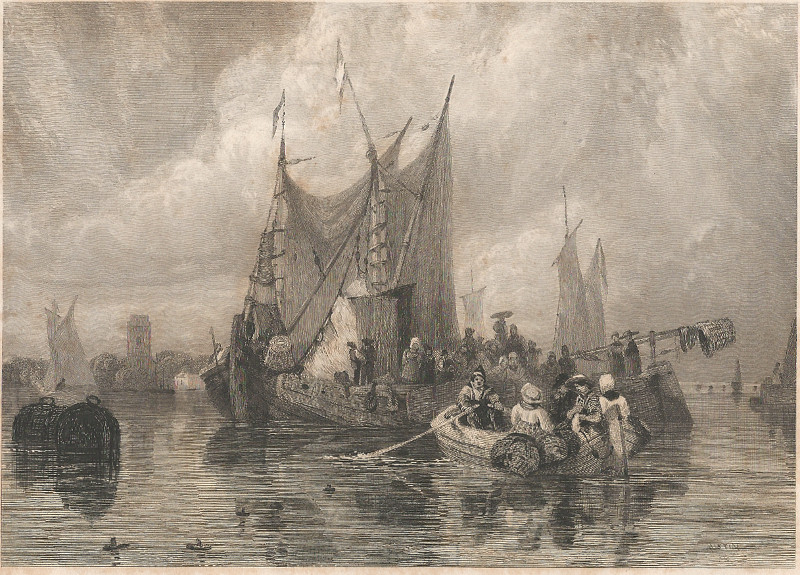 afbeelding van prent River Dorte van S. Austin, J. C. Bentley (Dordrecht)