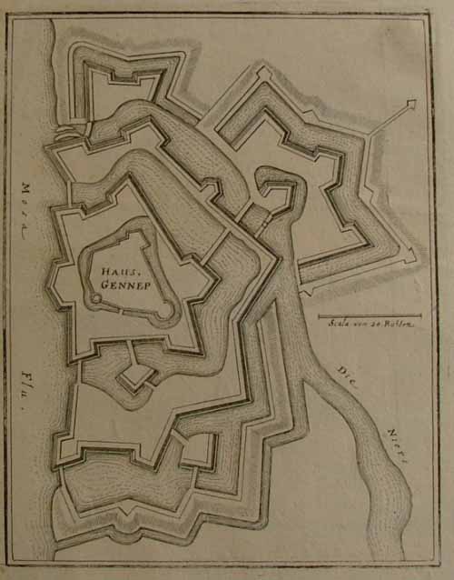 afbeelding van plattegrond Haus Gennep van Merian (Gennep)