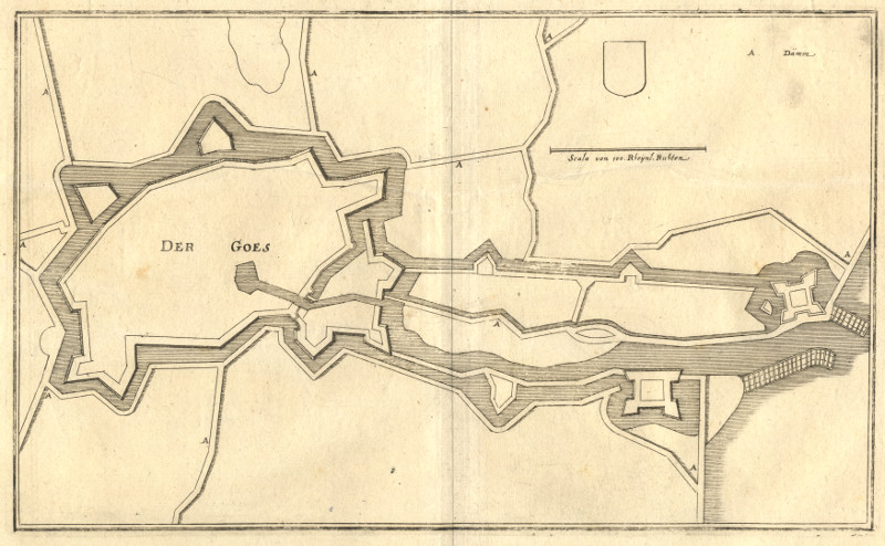 afbeelding van plattegrond Den Goes van Merian (Goes)