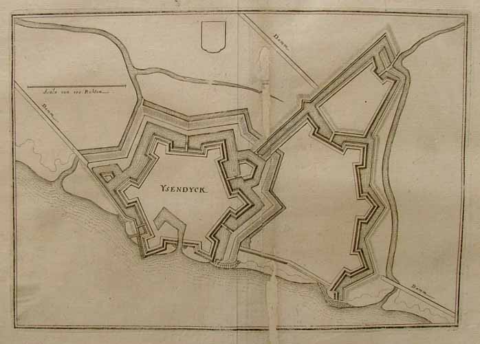 afbeelding van plattegrond Ysendyck van Merian (IJzendijke)