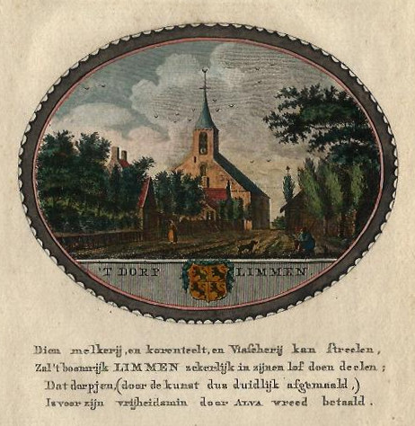 afbeelding van prent ´t Dorp Limmen van A.C. Brouwer (Limmen)