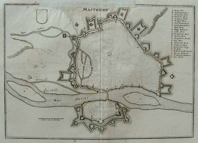 afbeelding van plattegrond Mastricht van Merian (Maastricht)