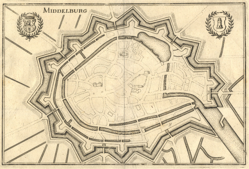 afbeelding van plattegrond Middelburg van Merian (Middelburg)