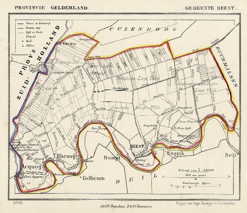 afbeelding van Kuyperkaart Beesd - Beest van Kuyper (Kuijper)