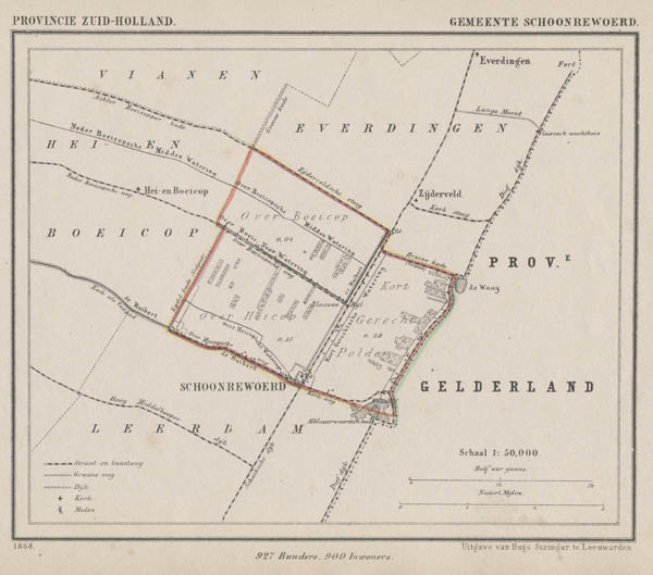 afbeelding van Kuyperkaart Gemeente Schoonrewoerd van Kuyper (Kuijper)