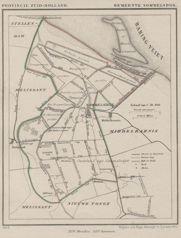 afbeelding van Kuyperkaart Gemeente Sommelsdijk van Kuyper (Kuijper)