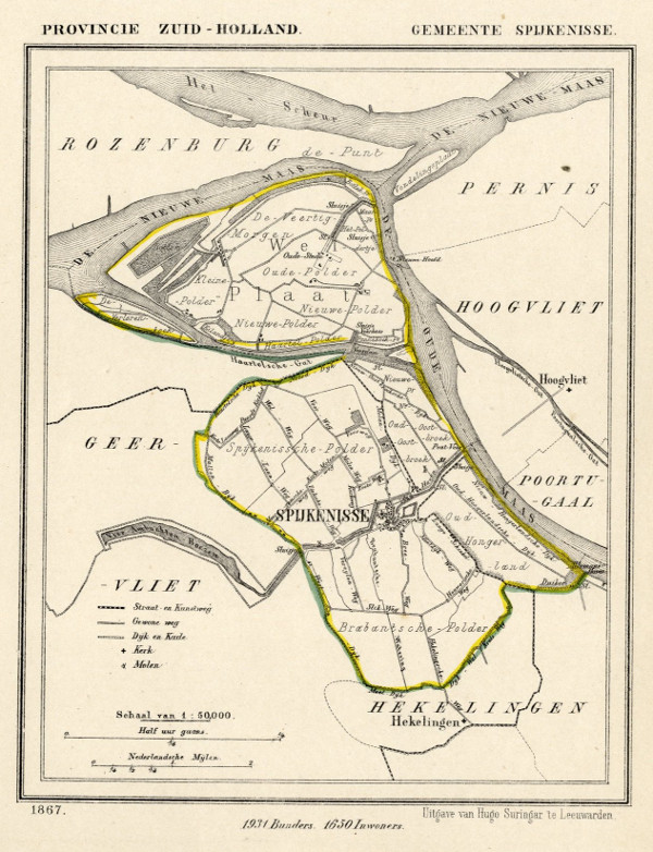 afbeelding van Kuyperkaart Gemeente Spijkenisse van Kuyper (Kuijper)