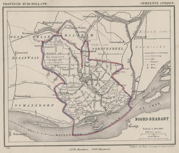 afbeelding van Kuyperkaart Gemeente Strijen van Kuyper (Kuijper)