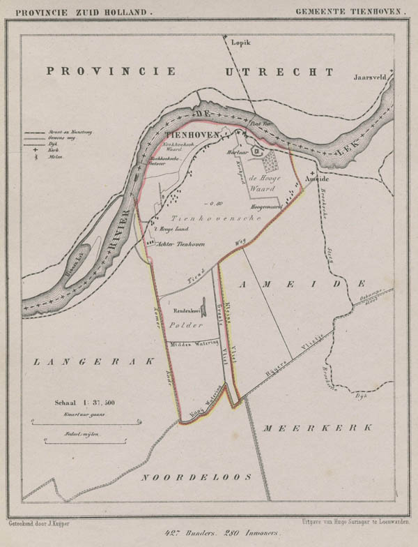 afbeelding van Kuyperkaart Gemeente Tienhoven van Kuyper (Kuijper)