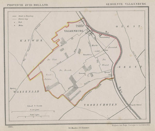 afbeelding van Kuyperkaart Gemeente Valkenburg van Kuyper (Kuijper)