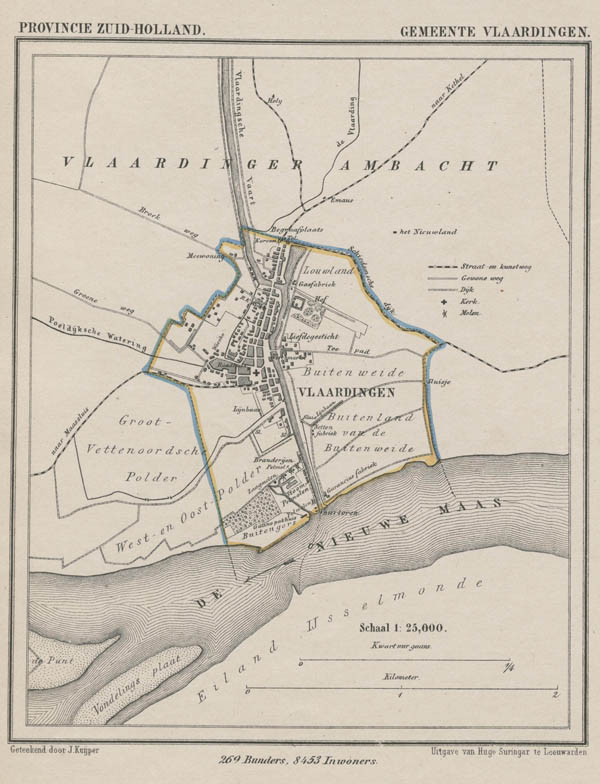 afbeelding van Kuyperkaart Gemeente Vlaardingen van Kuyper (Kuijper)