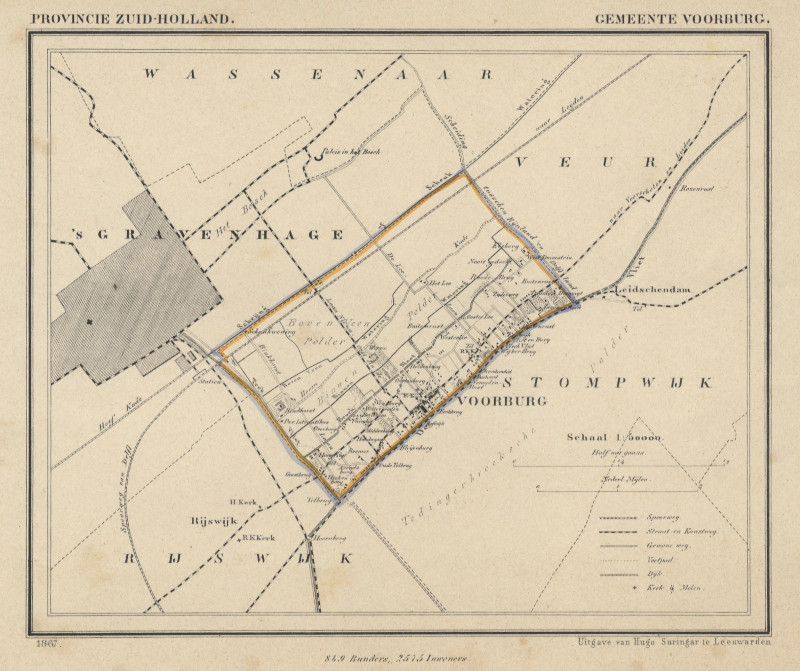 afbeelding van Kuyperkaart Gemeente Voorburg van Kuyper (Kuijper)