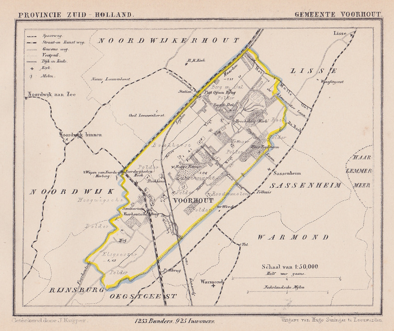 afbeelding van Kuyperkaart Gemeente Voorhout van Kuyper (Kuijper)