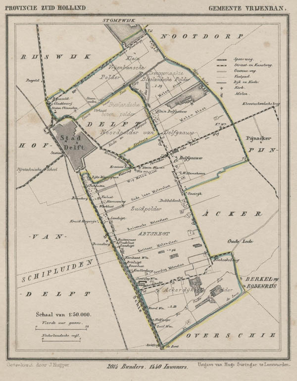 afbeelding van Kuyperkaart Gemeente Vrijenban van Kuyper (Kuijper)