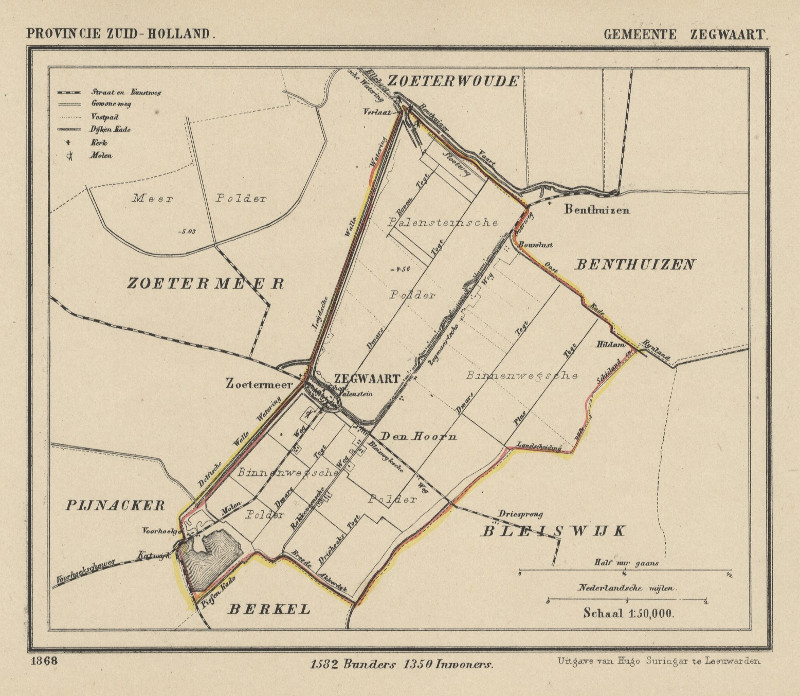 afbeelding van Kuyperkaart Gemeente Zegwaart van Kuyper (Kuijper)